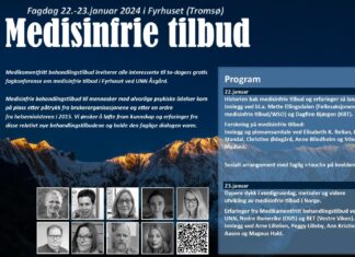 Fagdager om medisinfrie tilbud i Tromsø 22. og 23. januar