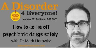 26 oktober: Korleis slutte med psykiatriske medikament – med Dr Mark Horowitz